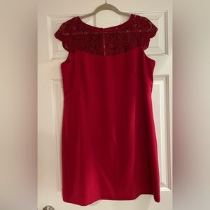 White House Black Market Burgundy Cap Sleeve Cocktail Dress